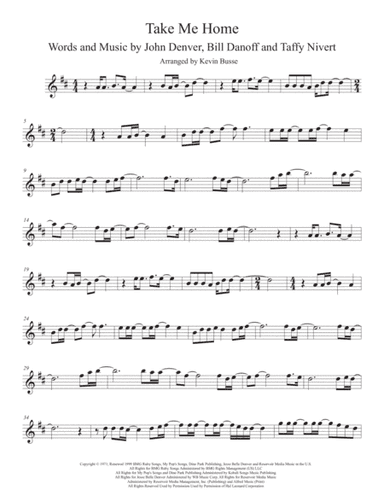 Take Me Home, Country Roads (arr. Kevin Busse)