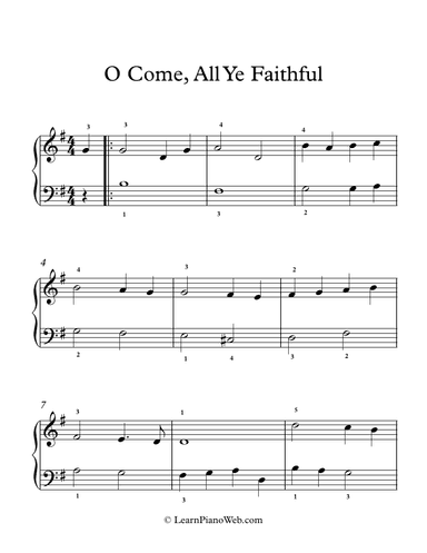 O Come, All Ye Faithful (arr. PianoWithMichael.com)