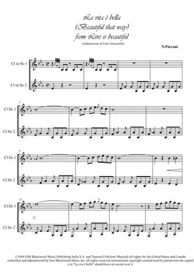 Life Is Beautiful (la Vita E Bella) (arr. Ester Alessandrini)