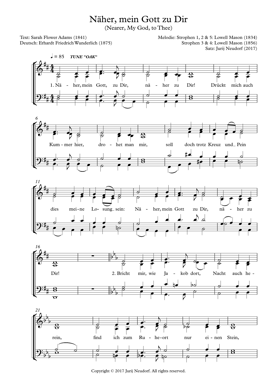 Näher, mein Gott, zu Dir (arr. Jurij Neudorf)