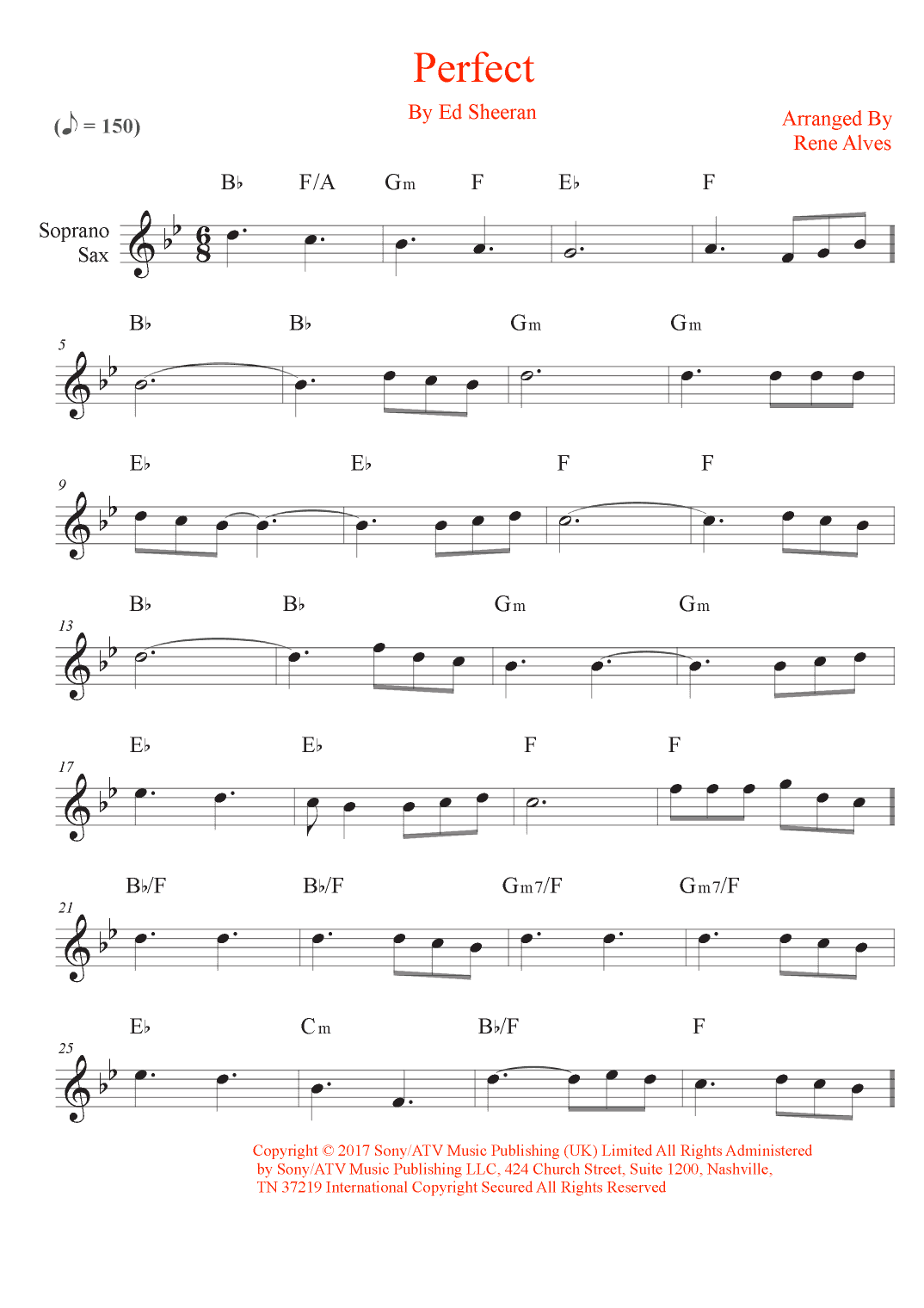 Perfect (arr. Rene Alves)