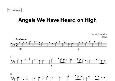 Angels we have heard on high (for Trombone) (arr. Cadenza Editions)