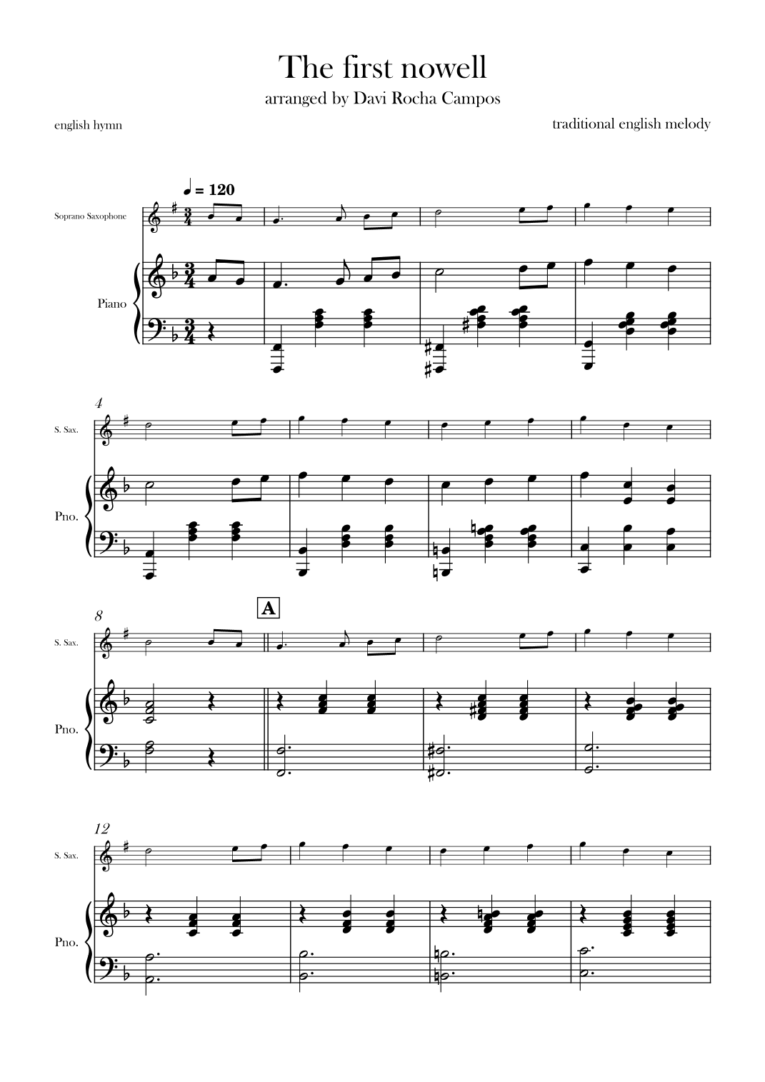 The First nowell (arr. Davi Rocha Campos)