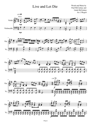 Live And Let Die (arr. Julia Rogers)
