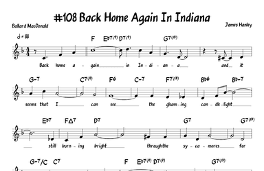Indiana (back Home Again In Indiana) (arr. John Fries)