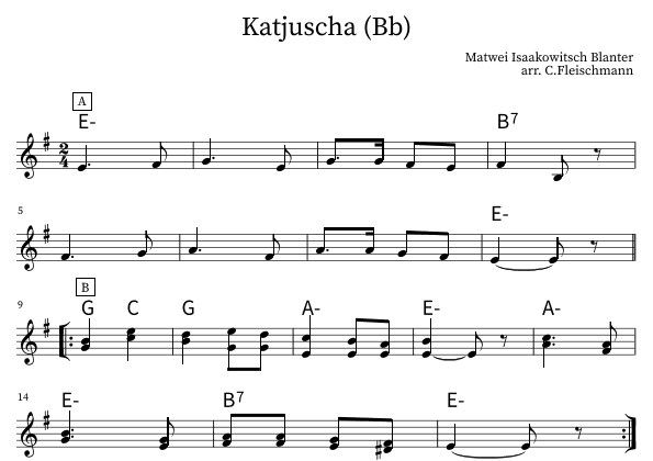 Katjuscha (arr. Christoph Fleischmann)