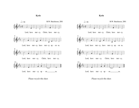 Kyrie & Sanctus (inserts)