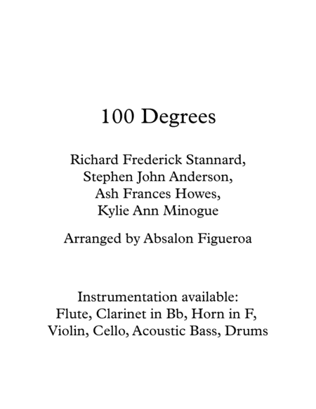 100 Degrees (arr. Absalon Figueroa)