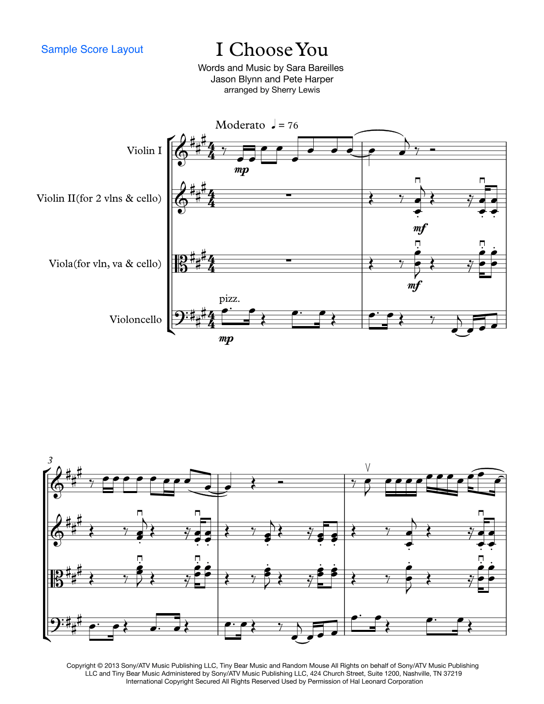 I Choose You (arr. Sherry Lewis Publishing)