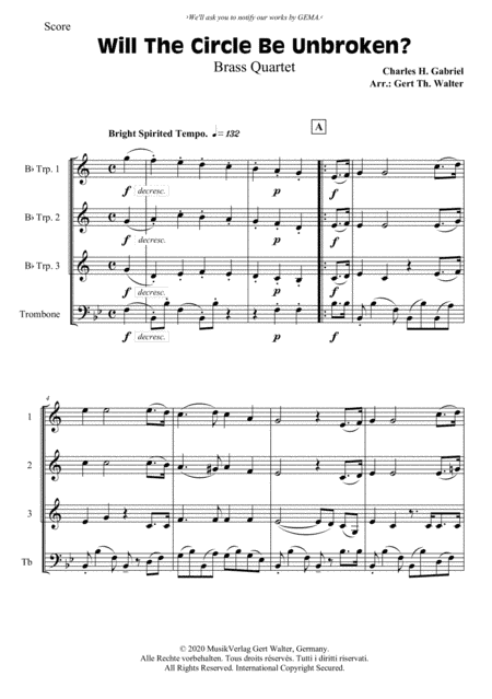 Will The Circle Be Unbroken? (arr. Gert Th. Walter)