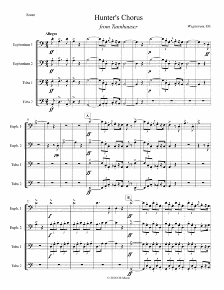 Hunter's Chorus from Tannhauser (arr. Tim Olt)