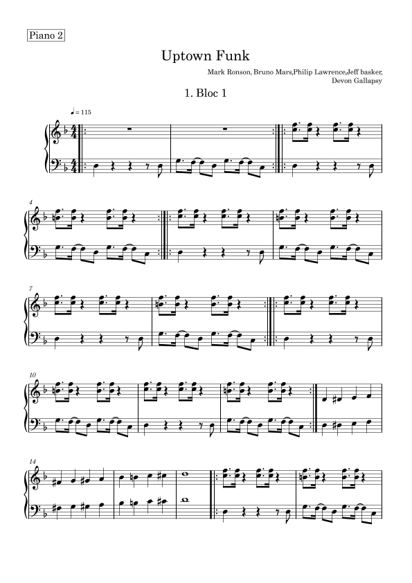 Uptown Funk (arr. Harvus Sylvain)