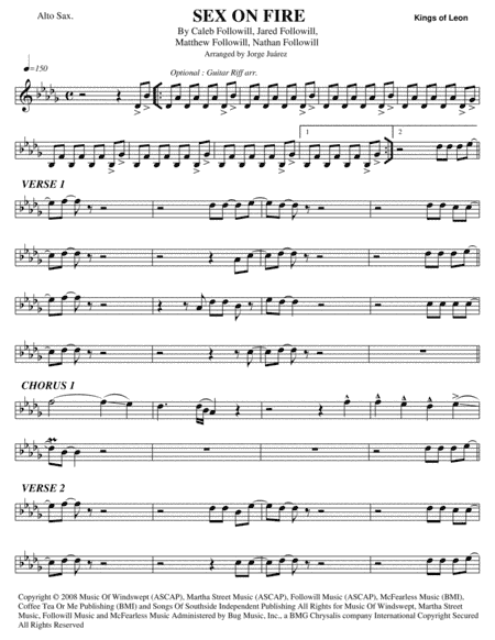 Sex On Fire (arr. Jorge Juárez)