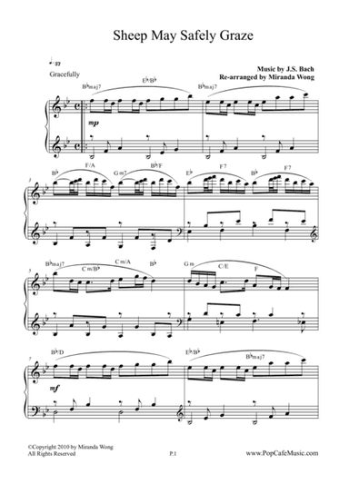 Sheep May Safely Graze in Bb - Classical Piano Solo (Elegant Version) (arr. Miranda Wong)