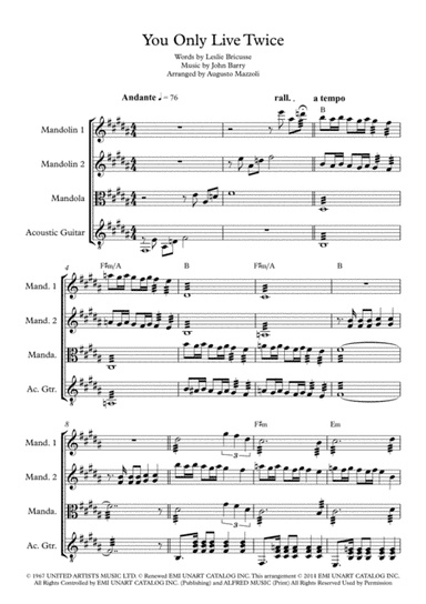You Only Live Twice (arr. Augusto Mazzoli)