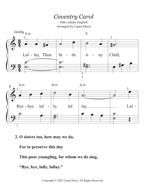 Coventry Carol (arr. Laura Davis)