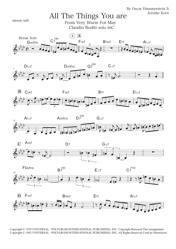 All The Things You Are (arr. moon salt)