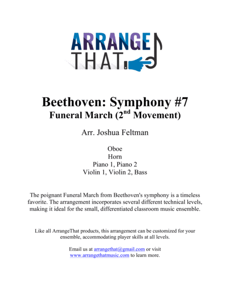 Beethoven: Symphony #7, Movement 2 (arr. Joshua Feltman)