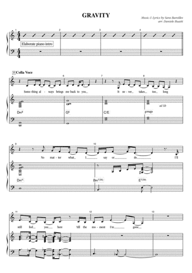 Gravity (arr. Daniele Buatti)