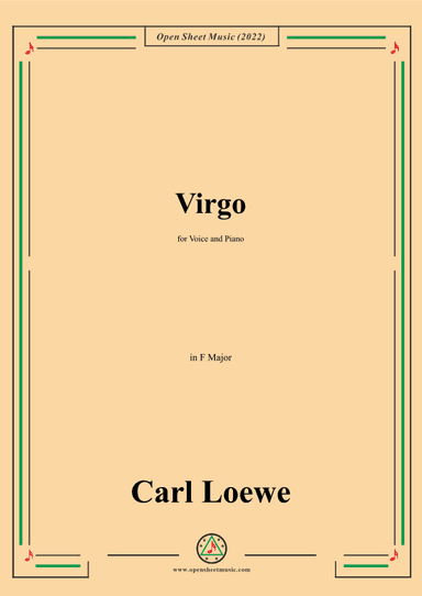 Loewe-Virgo,in F Major,for Voice and Piano (arr. OSM Press)