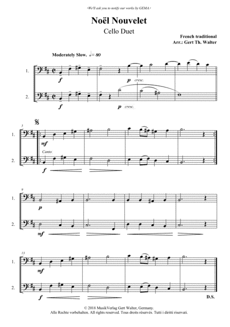 Noel Nouvelet (arr. Gert Th. Walter)