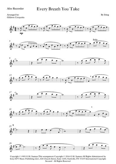 Every Breath You Take (arr. Gildson Cerqueira)