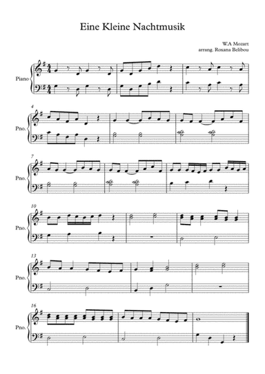 Eine Kleine Nachtmusik (arr. Roxana Belibou)