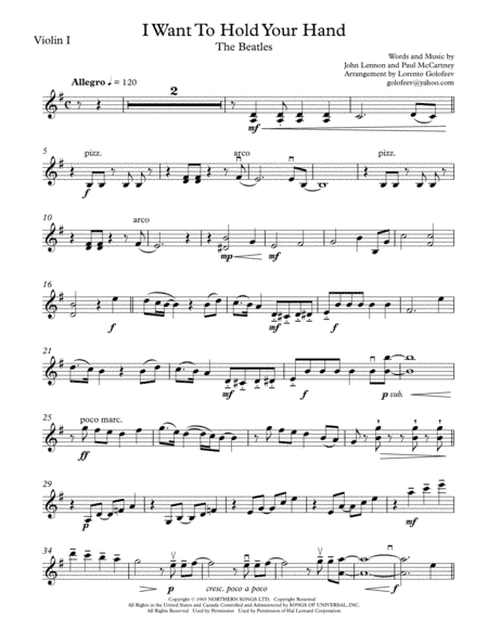 I Want To Hold Your Hand (arr. Lorento Golofeev)
