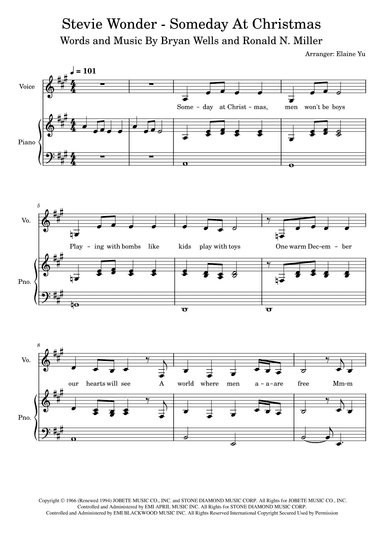 Someday At Christmas (arr. Elaine Yu)