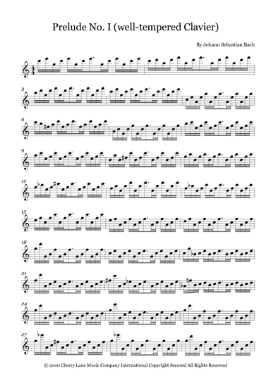 Prelude No. I (well-tempered Clavier) (arr. Fernanda Moura)