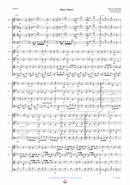 Dance, Dance! (Hungarian folk tune csardas) (arr. Josef Štastný)