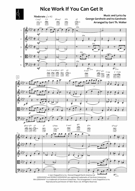 Nice Work If You Can Get It from A DAMSEL IN DISTRESS (arr. Gert Th. Walter)