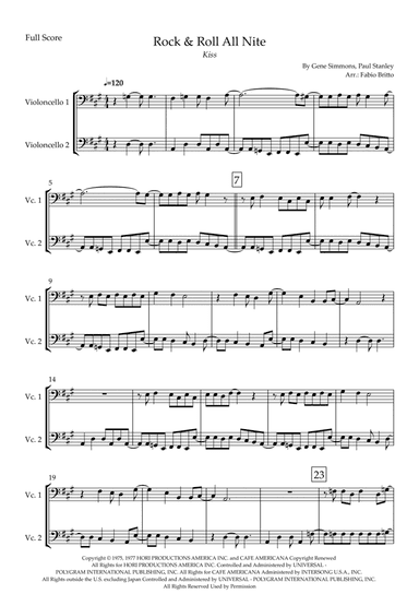 Rock And Roll All Nite (arr. Fabio Britto)