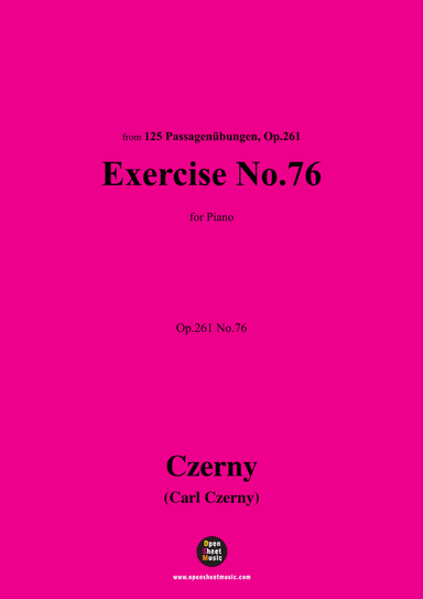 C. Czerny-Exercise No.76,Op.261 No.76 (arr. OSM Press)