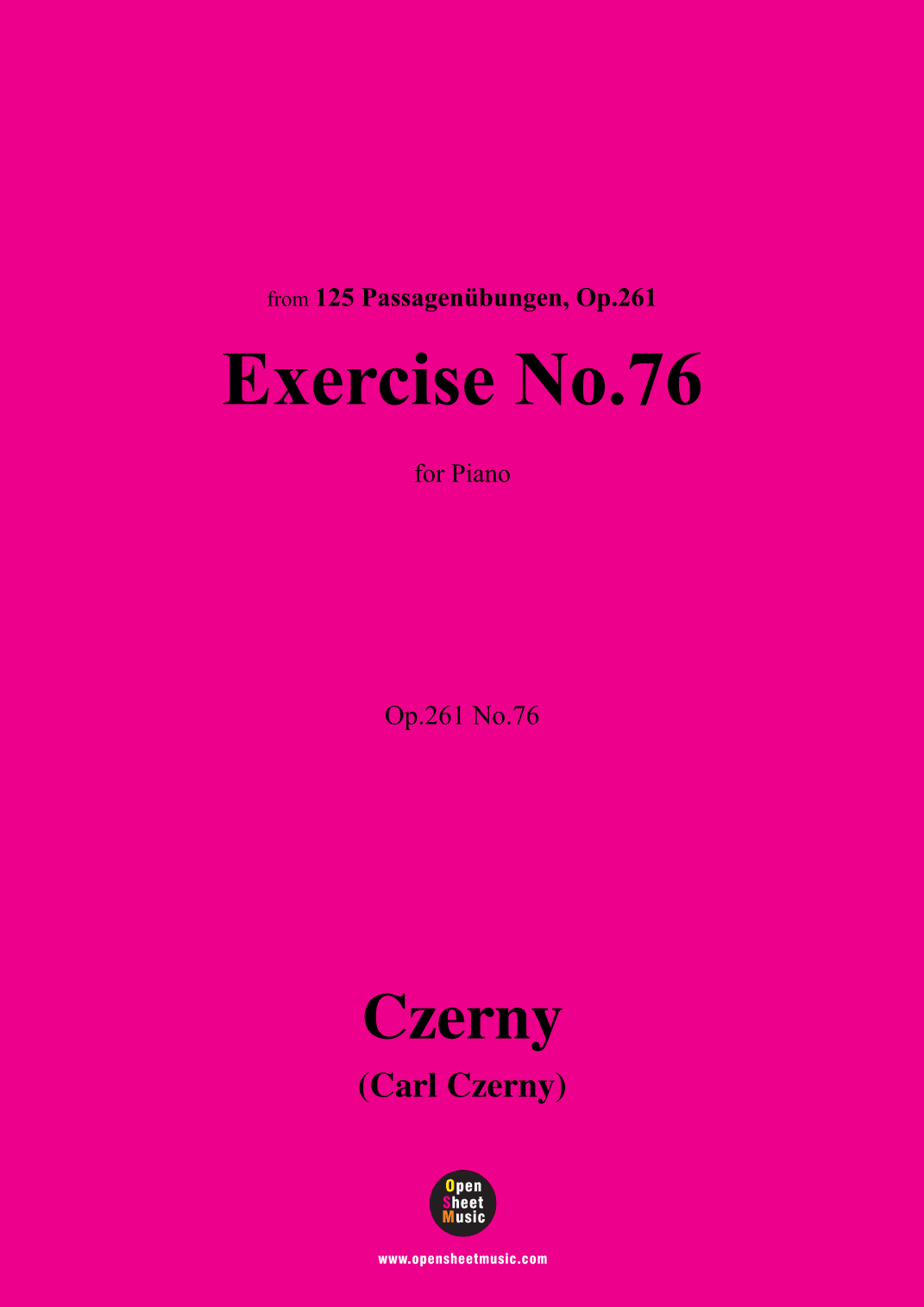 C. Czerny-Exercise No.76,Op.261 No.76 (arr. OSM Press)