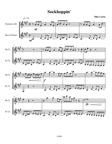 Sockhoppin' for Clarinet and Bass Clarinet