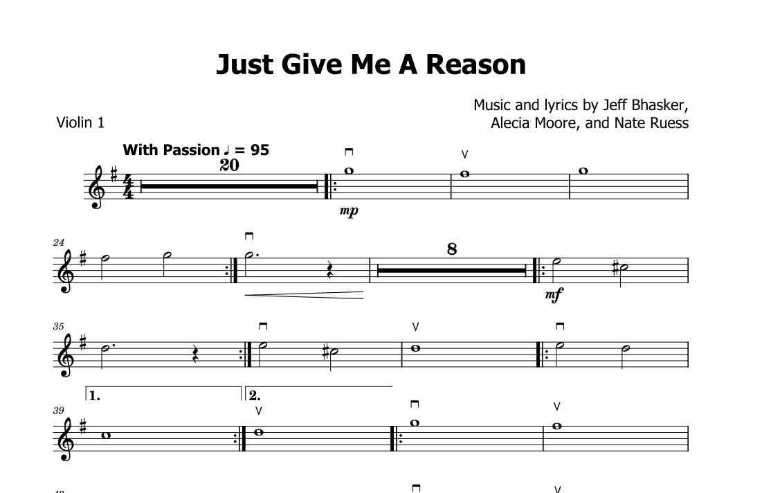 Just Give Me A Reason (arr. David Lartey)
