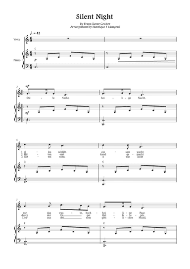 Stille Nacht (german lyrics) (arr. Henrique F Mangoni)