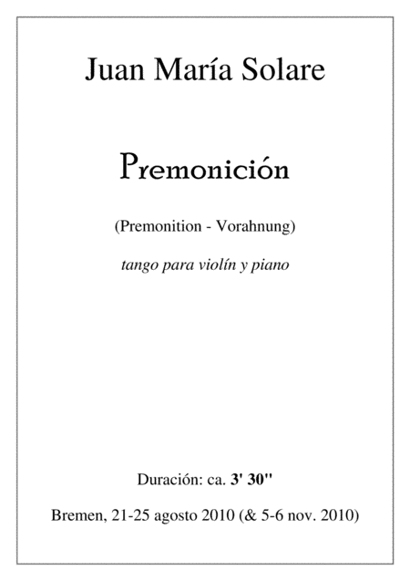 Premonición [violin + piano]