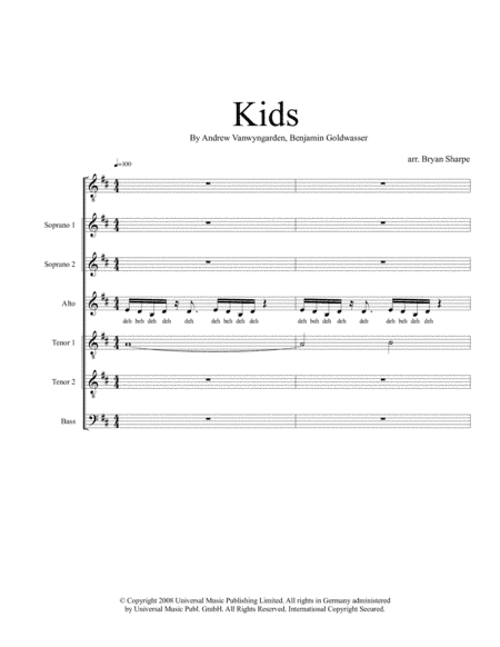 Kids (arr. Bsharpe Music)