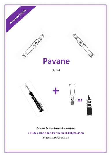 Pavane (2 flutes, oboe and clarinet/bassoon) (arr. Catriona Melville-Mason)