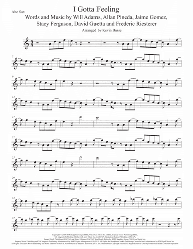 I Gotta Feeling (arr. Kevin Busse)