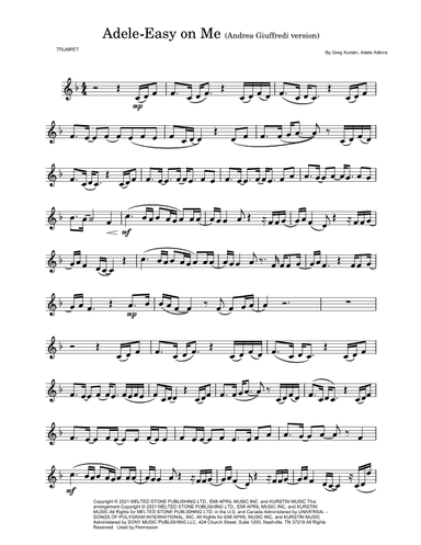 Easy On Me (arr. RONNY EMERSON VASQUEZ BARRIENTOS)