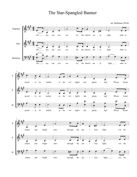 The Star-Spangled Banner (arr. Mike Bultman)