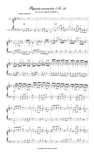 Pequeña invención No. 12 para Piano