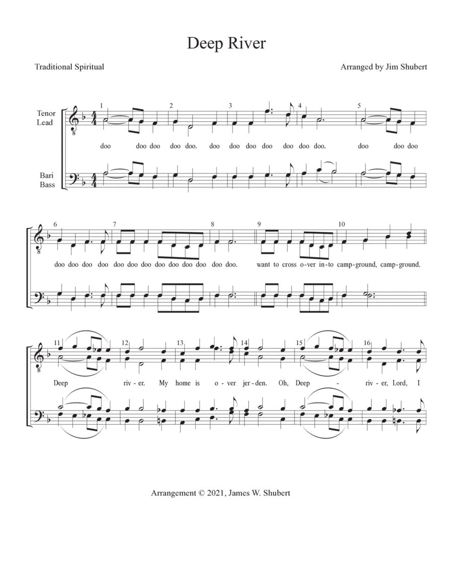 Deep River (arr. Jim Shubert)