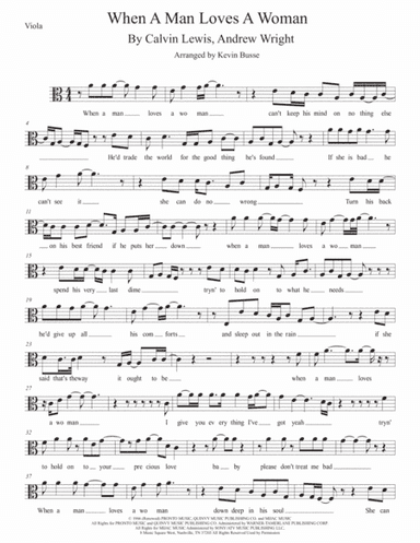 When A Man Loves A Woman (arr. Kevin Busse)