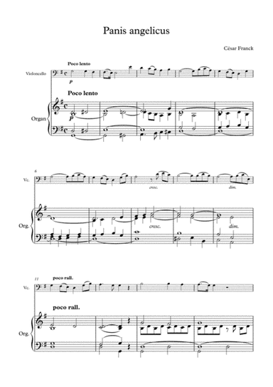 Panis Angelicus (Cello and Organ/Piano) (arr. Matteo Delfino)