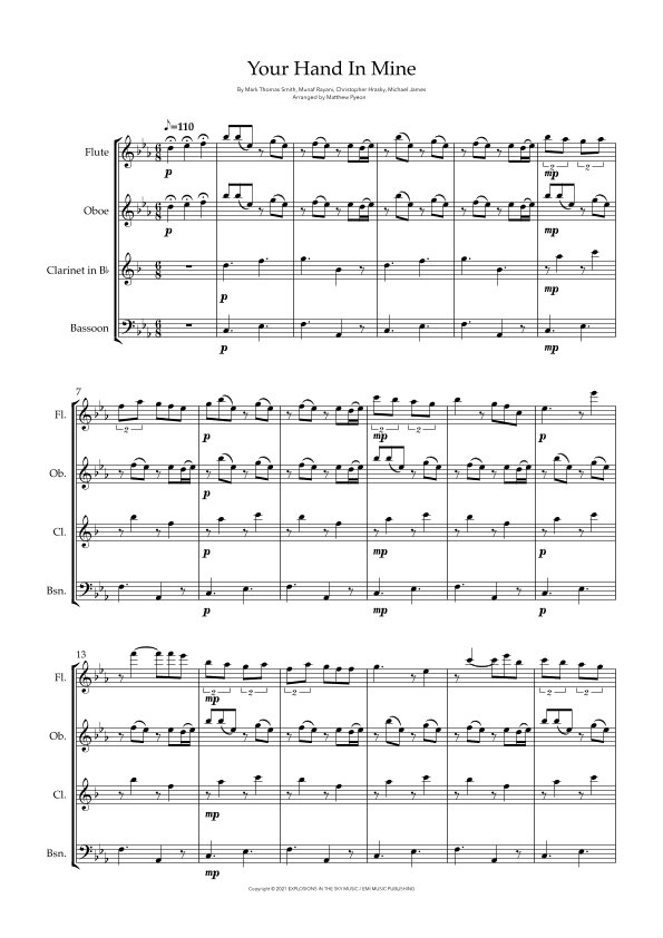 Your Hand In Mine (arr. Matthew pyeon)