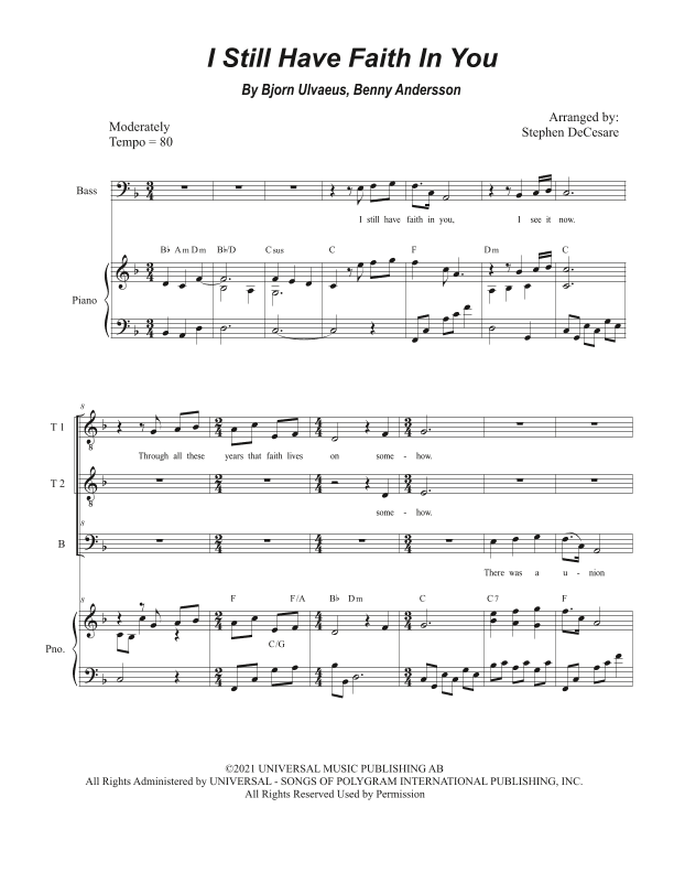 I Still Have Faith In You (arr. Stephen DeCesare)